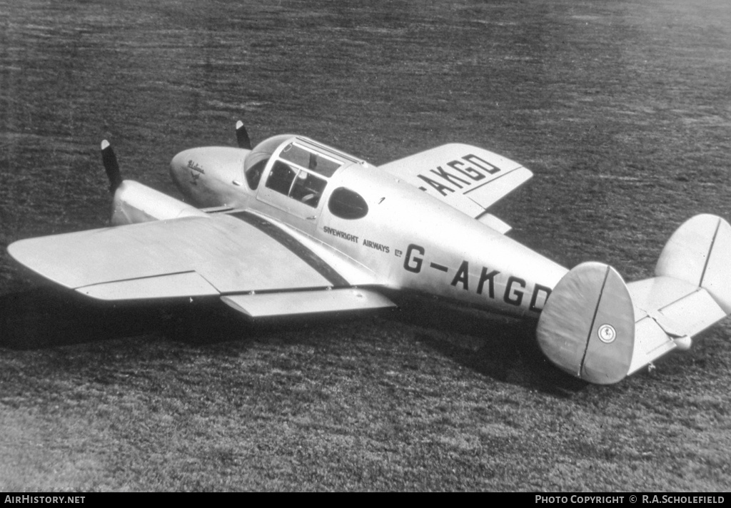 Aircraft Photo of G-AKGD | Miles M.65 Gemini 1A | Sivewright Airways | AirHistory.net #7650