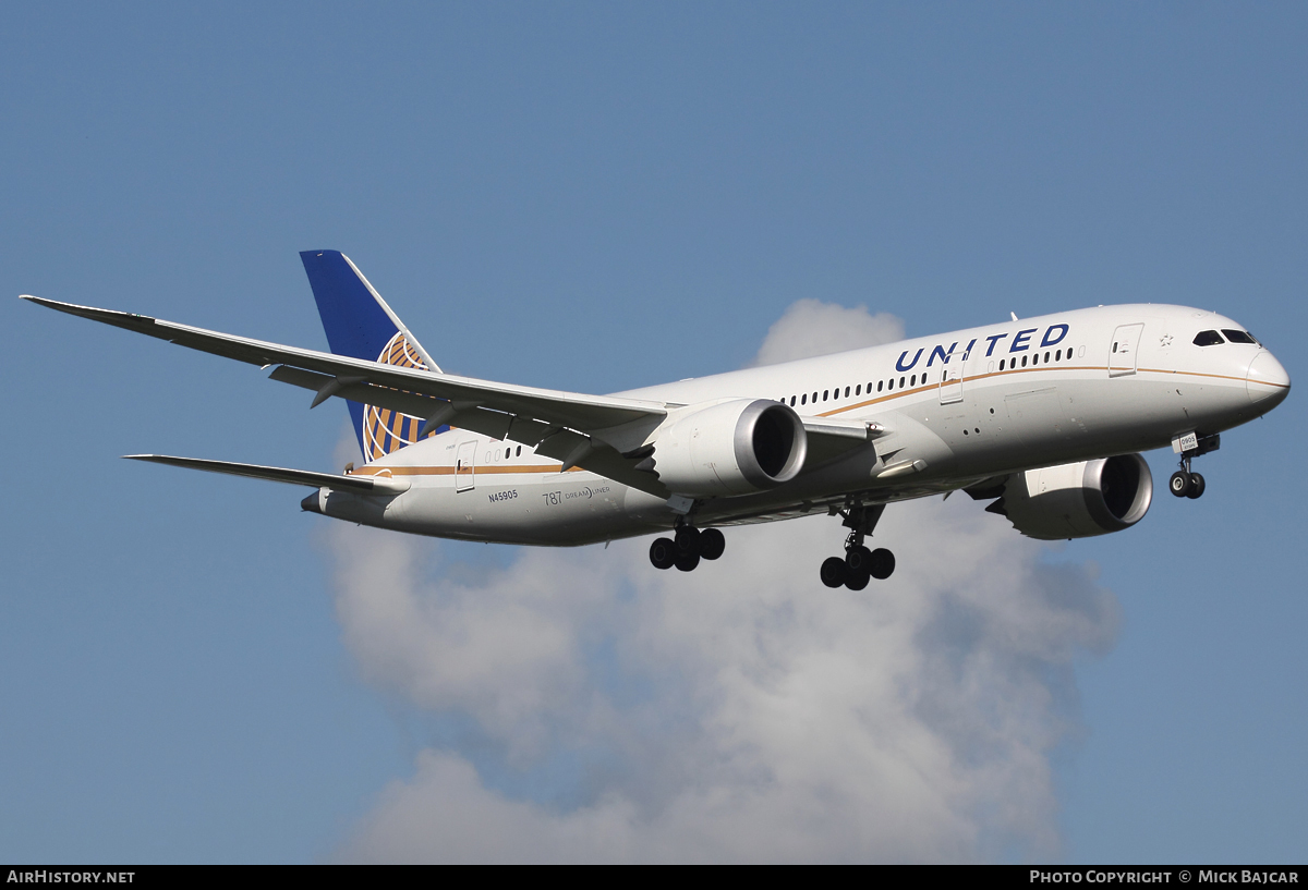 Aircraft Photo of N45905 | Boeing 787-8 Dreamliner | United Airlines | AirHistory.net #7724