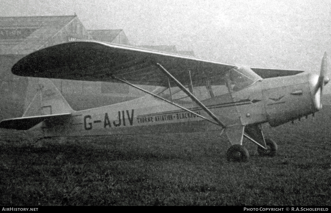 Aircraft Photo of G-AJIV | Auster J-1 Autocrat | Thorne Aviation | AirHistory.net #7780