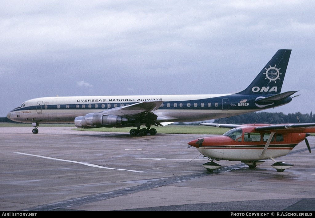 Aircraft Photo of N852F | Douglas DC-8-55CF Jet Trader | Overseas National Airways - ONA | AirHistory.net #7792