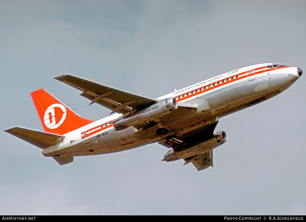 Aircraft Photo of 9M-AQL | Boeing 737-2H6/Adv | Malaysian Airline System - MAS | AirHistory.net #7810