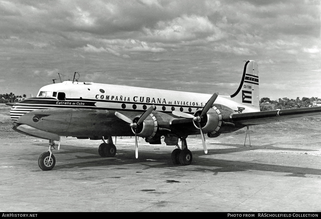 Aircraft Photo of CU-T188 | Douglas C-54A Skymaster | Cubana | AirHistory.net #7827