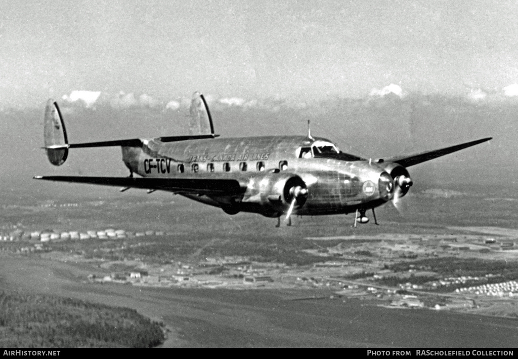 Aircraft Photo of CF-TCV | Lockheed 18-10 Lodestar | Trans-Canada Air Lines - TCA | AirHistory.net #7834