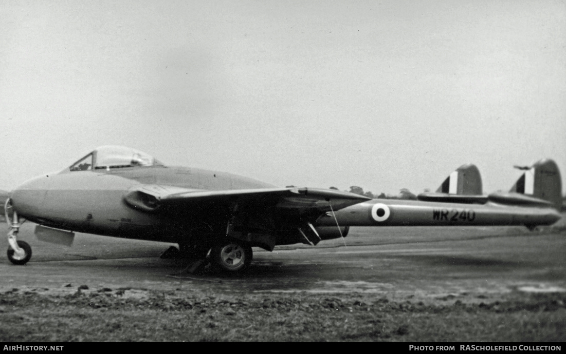 Aircraft Photo of WR240 | De Havilland D.H. 100 Vampire FB9 | UK - Air Force | AirHistory.net #7857