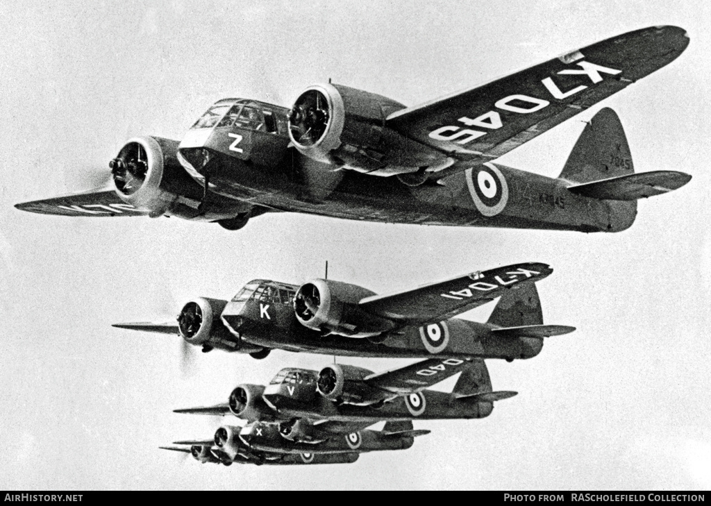 Aircraft Photo of K7045 | Bristol 142M Blenheim Mk1 | UK - Air Force | AirHistory.net #7981