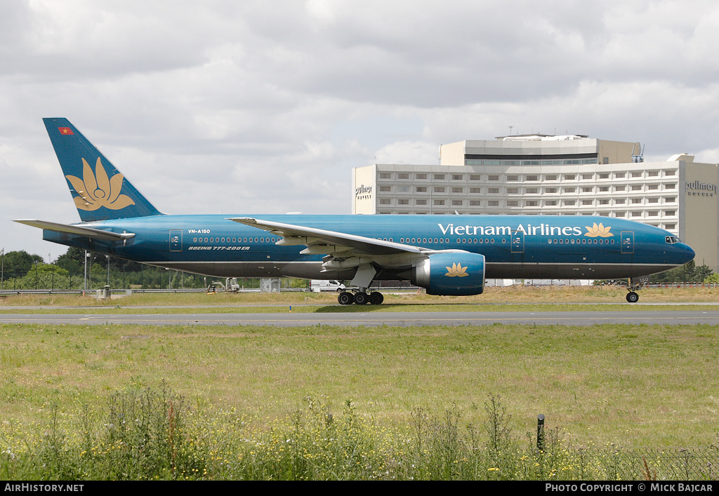 Aircraft Photo of VN-A150 | Boeing 777-2Q8/ER | Vietnam Airlines | AirHistory.net #8015