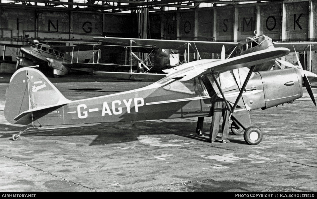 Aircraft Photo of G-AGYP | Auster J-1 Autocrat | AirHistory.net #8063