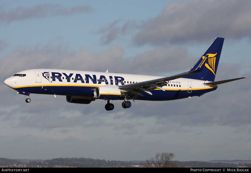Aircraft Photo of EI-EFW | Boeing 737-8AS | Ryanair | AirHistory.net #8153