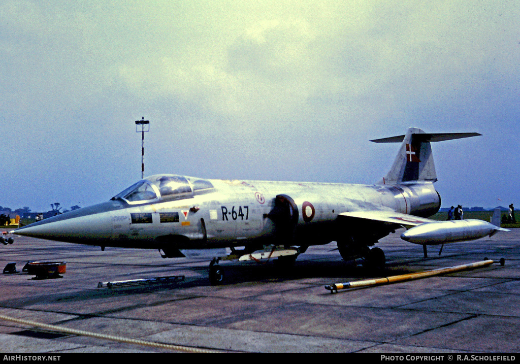 Aircraft Photo of R-647 | Lockheed F-104G Starfighter | Denmark - Air Force | AirHistory.net #8182