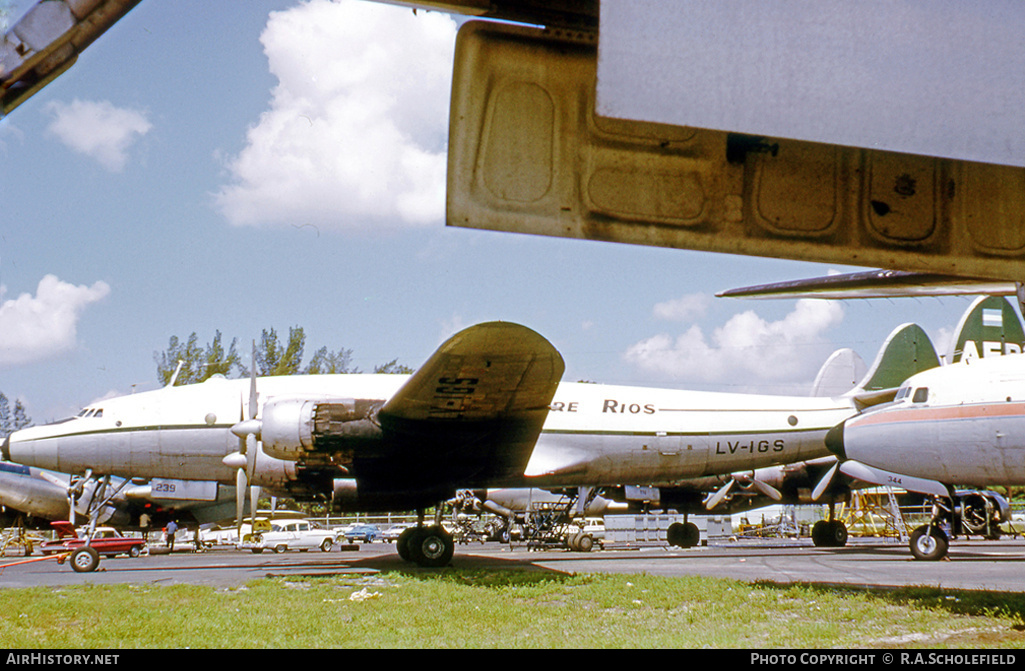 Aircraft Photo of LV-IGS | Lockheed L-749 Constellation | Aerotransportes Entre Ríos - AER | AirHistory.net #8249