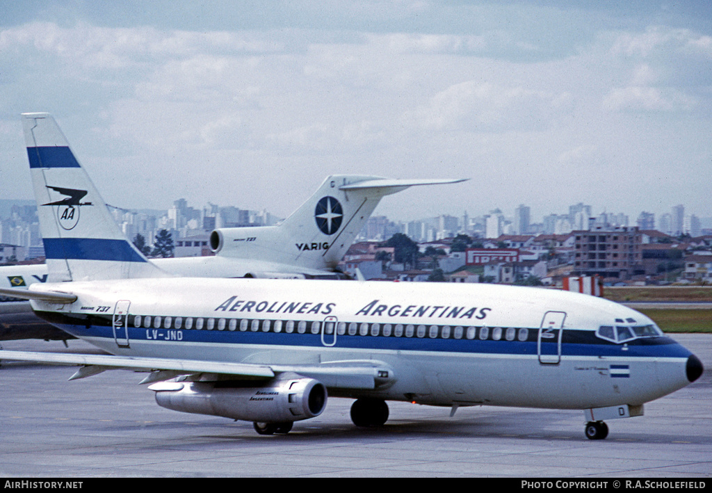 Aircraft Photo of LV-JND | Boeing 737-287C | Aerolíneas Argentinas | AirHistory.net #8260