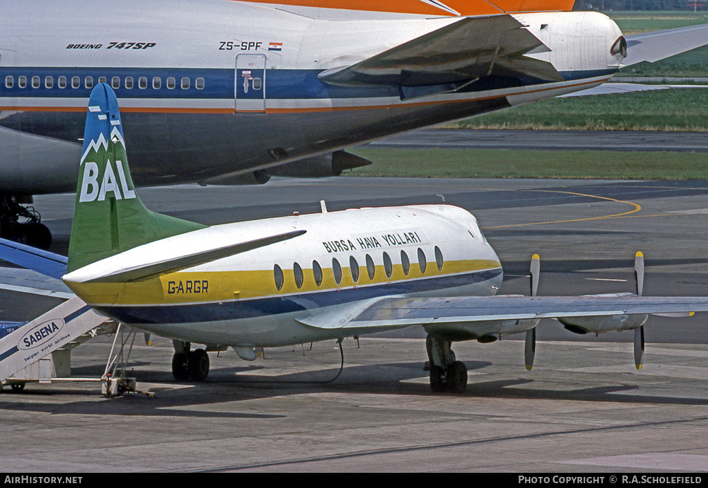 Aircraft Photo of G-ARGR | Vickers 708 Viscount | Bursa Hava Yollari - BHY / Bursa Airlines - BAL | AirHistory.net #8363