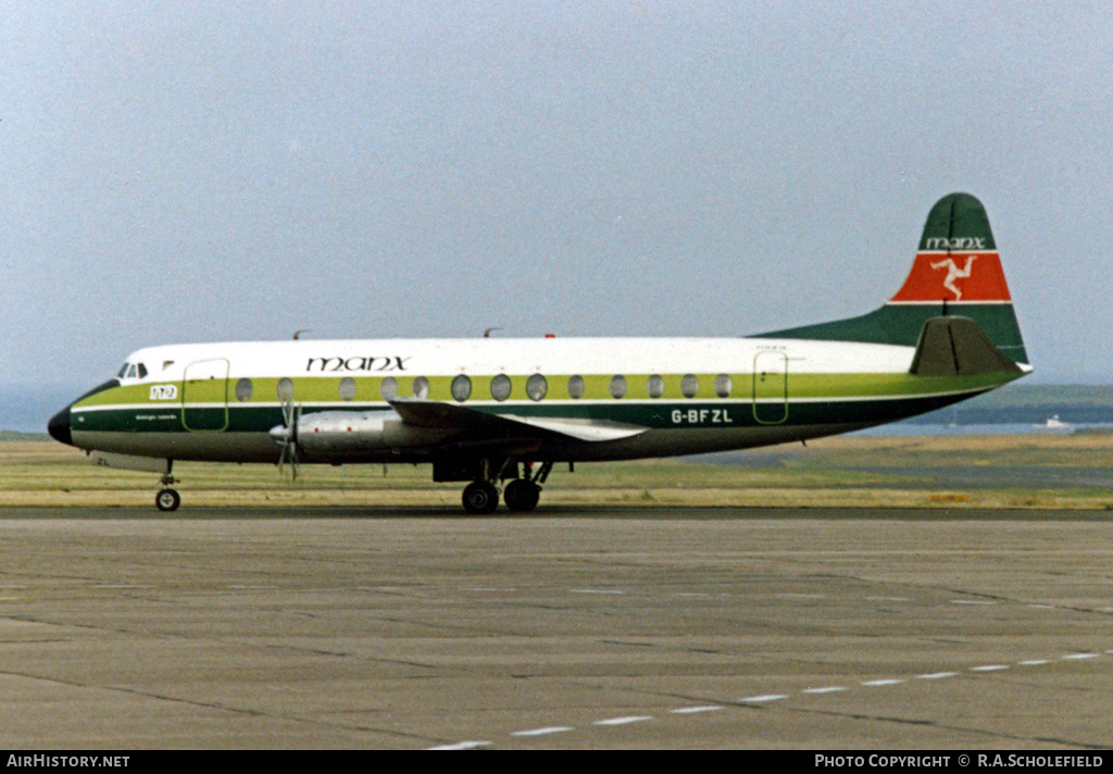 Aircraft Photo of G-BFZL | Vickers 836 Viscount | Manx Airlines | AirHistory.net #8364