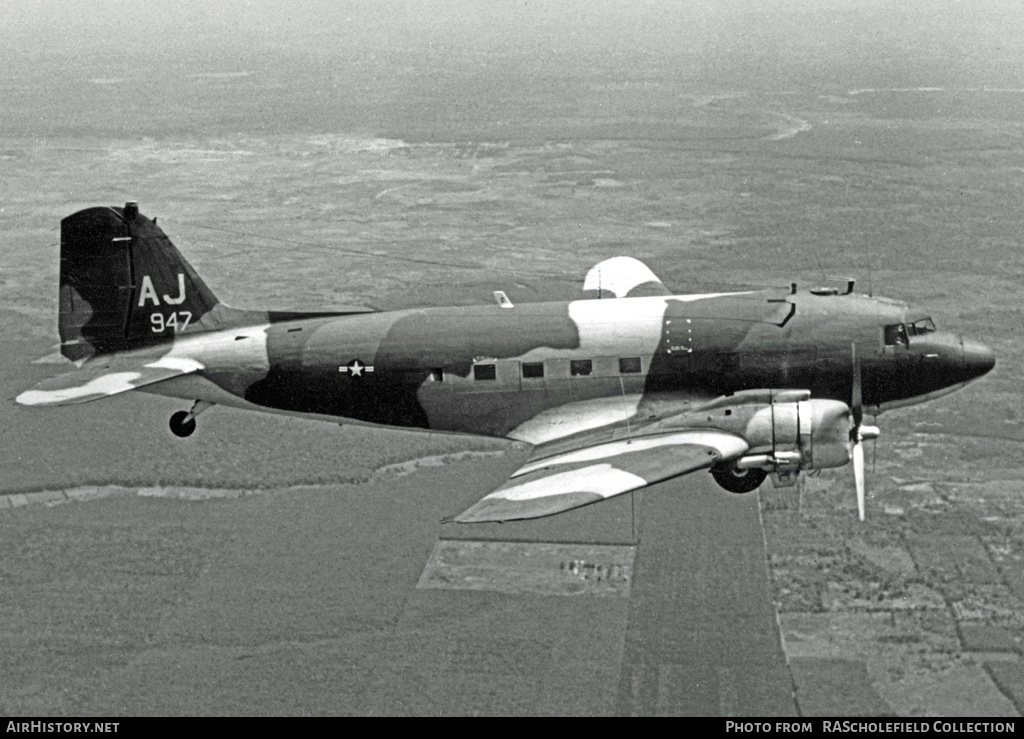 Aircraft Photo of 43-48947 / AF43-947 | Douglas EC-47P Skytrain | USA - Air Force | AirHistory.net #8429