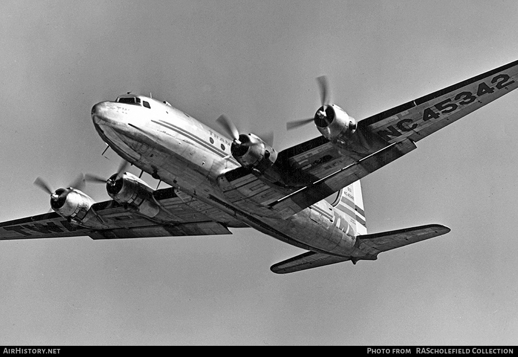 Aircraft Photo of NC45342 | Douglas C-54E Skymaster | Trans World Airline - TWA | AirHistory.net #8439
