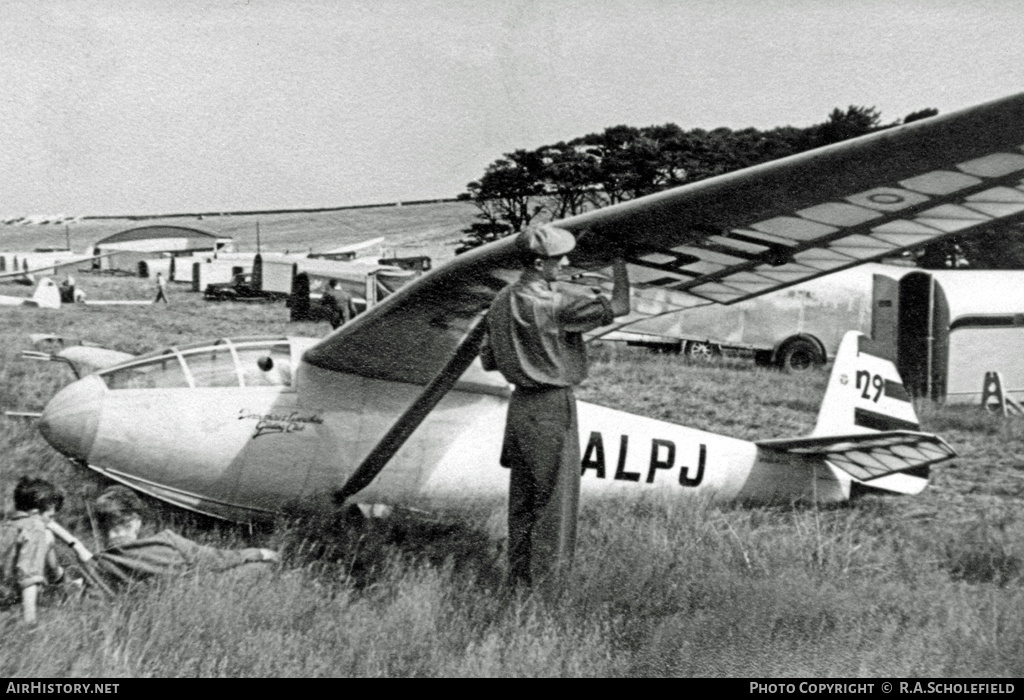 Aircraft Photo of G-ALPJ | Slingsby T-12 Gull 1 | Derbyshire & Lancashire Gliding Club | AirHistory.net #8448
