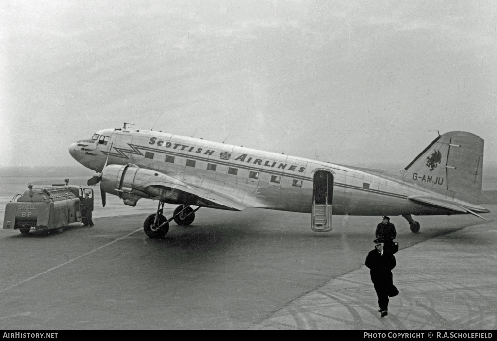 Aircraft Photo of G-AMJU | Douglas C-47B Skytrain | Scottish Airlines | AirHistory.net #8524