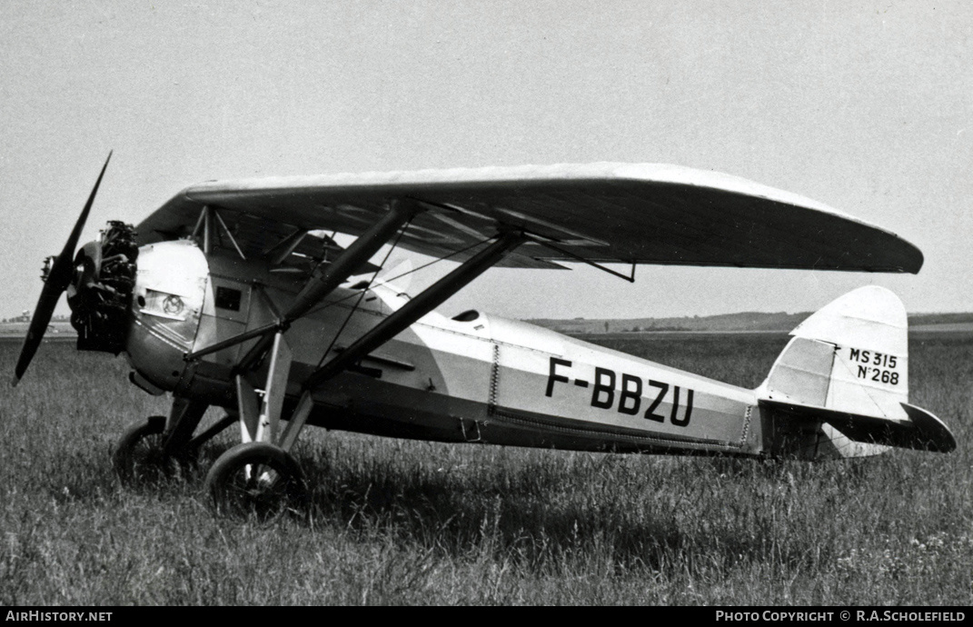 Aircraft Photo of F-BBZU | Morane-Saulnier MS-315 | AirHistory.net #8548