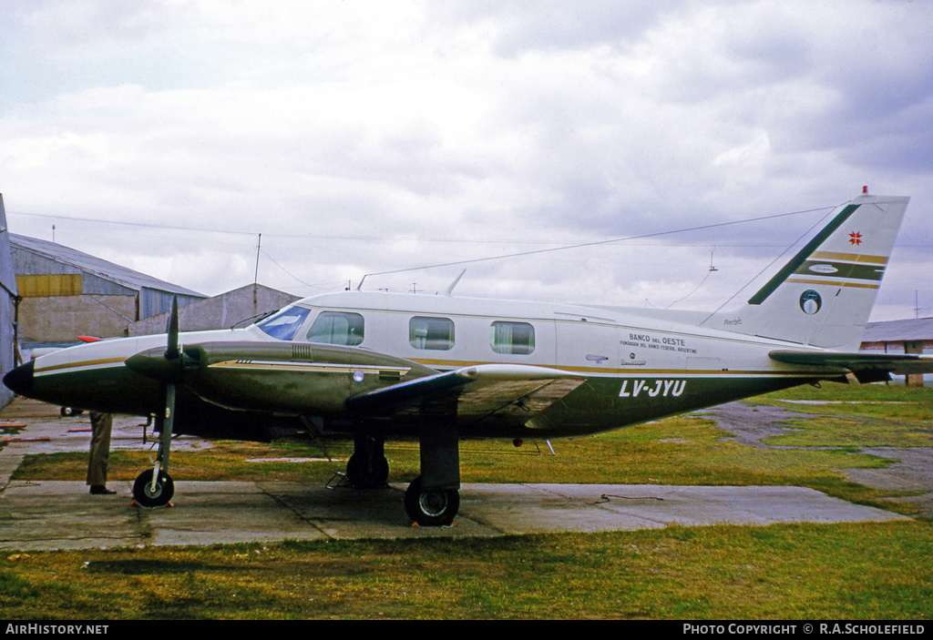 Aircraft Photo of LV-JYU | Piper PA-31P Pressurised Navajo | Banco del Oeste | AirHistory.net #8598