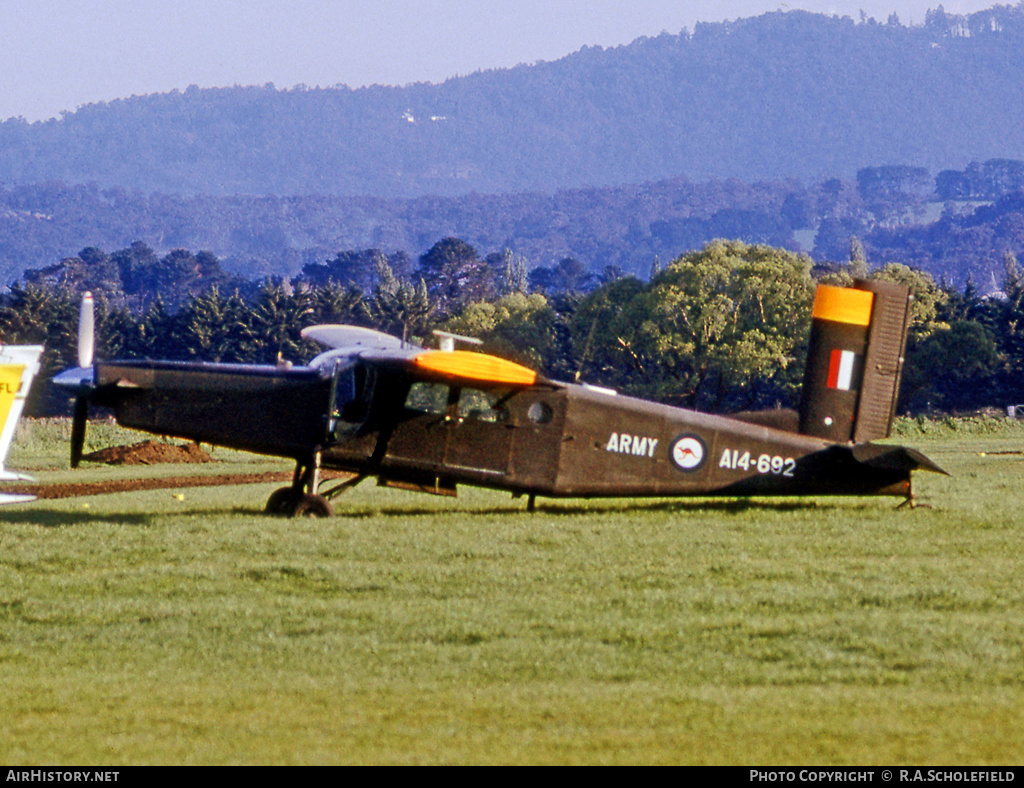 Aircraft Photo of A14-692 | Pilatus PC-6/B1-H2 Turbo Porter | Australia - Army | AirHistory.net #8646