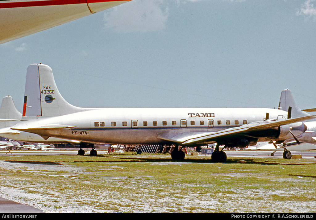 Aircraft Photo of HC-ATK / FAE 43266 | Douglas DC-6B | TAME - Transportes Aéreos Militares Ecuatorianos | AirHistory.net #8663