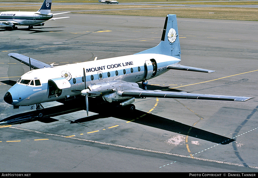 Aircraft Photo of ZK-DES | Hawker Siddeley HS-748 Srs2A/242 | Mount Cook Line | AirHistory.net #8812