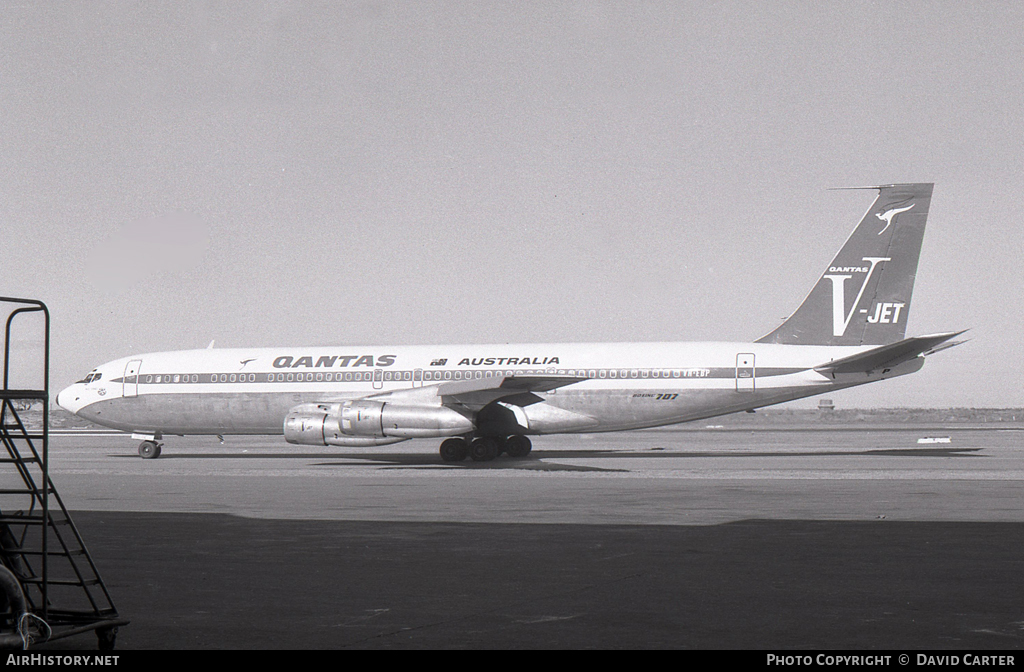 Aircraft Photo of VH-EBP | Boeing 707-338C | Qantas | AirHistory.net #8839