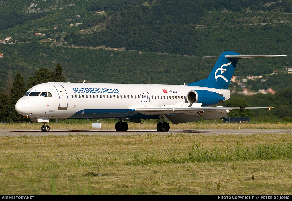 Aircraft Photo of 4O-AOK | Fokker 100 (F28-0100) | Montenegro Airlines | AirHistory.net #8857