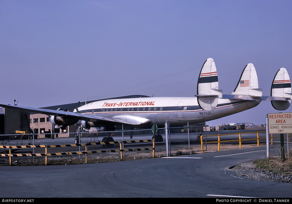 Aircraft Photo of N9752C | Lockheed L-1049H Super Constellation | Trans International Airlines - TIA | AirHistory.net #8898