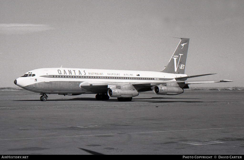 Aircraft Photo of VH-EBJ | Boeing 707-138B | Qantas | AirHistory.net #8951