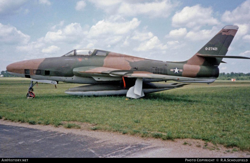 Aircraft Photo of 52-7421 / 0-27421 | Republic RF-84F Thunderflash | USA - Air Force | AirHistory.net #8974