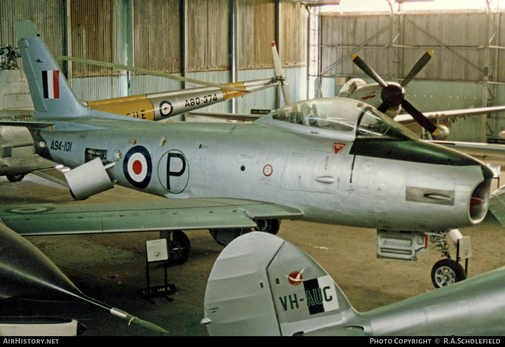 Aircraft Photo of A94-101 | Commonwealth CA-26 Sabre | Australia - Air Force | AirHistory.net #9025