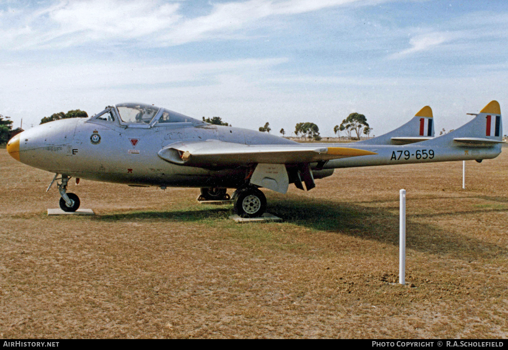 Aircraft Photo of A79-659 | De Havilland D.H. 115 Vampire T35 | Australia - Air Force | AirHistory.net #9084