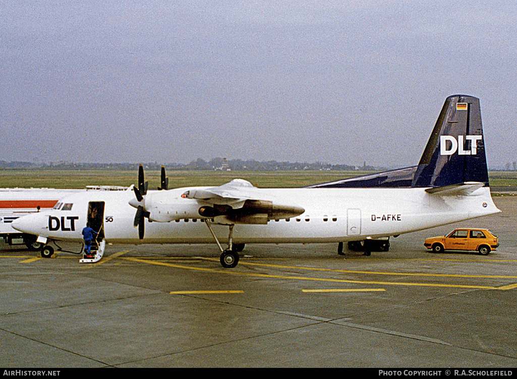 Aircraft Photo of D-AFKE | Fokker 50 | DLT - Deutsche Luftverkehrsgesellschaft | AirHistory.net #9116