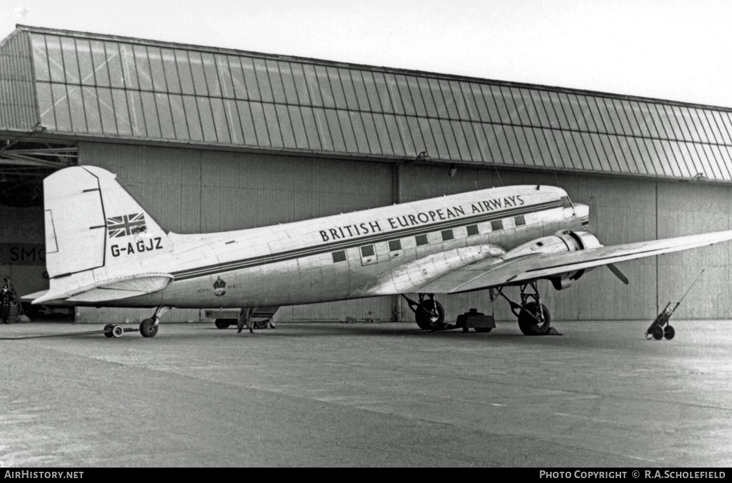 Aircraft Photo of G-AGJZ | Douglas C-47A Skytrain | BEA - British European Airways | AirHistory.net #9240