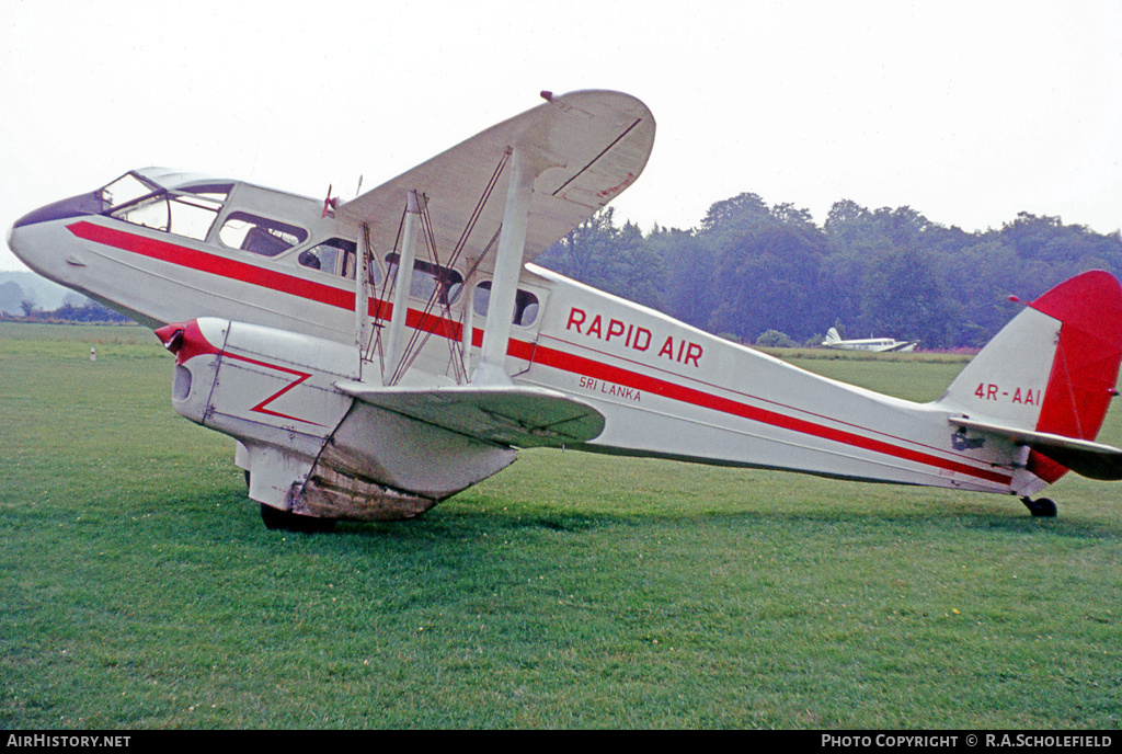 Aircraft Photo of 4R-AAI | De Havilland D.H. 89A Dragon Rapide | Rapid Air Sri Lanka | AirHistory.net #9295