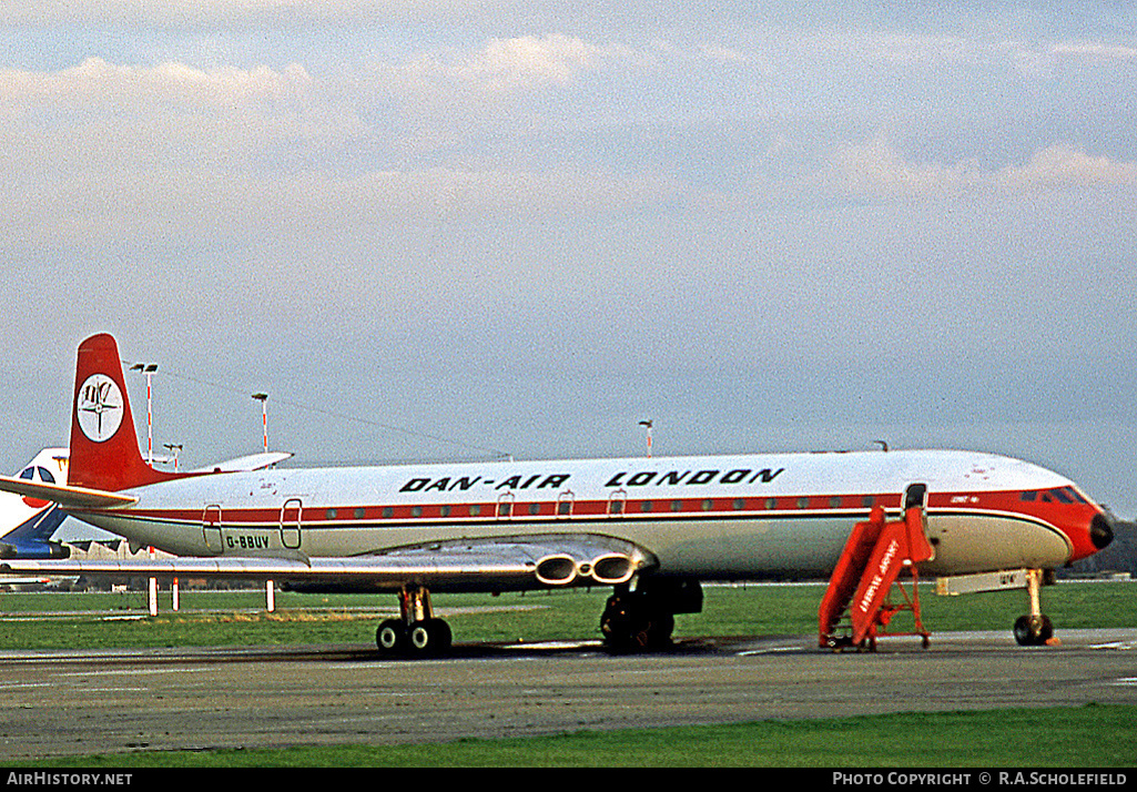 Aircraft Photo of G-BBUV | De Havilland D.H. 106 Comet 4B | Dan-Air London | AirHistory.net #9370