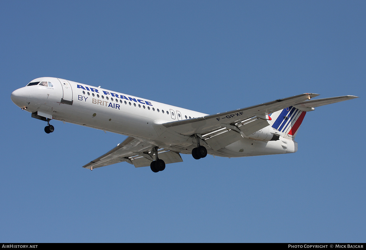 Aircraft Photo of F-GPXF | Fokker 100 (F28-0100) | Air France | AirHistory.net #9429