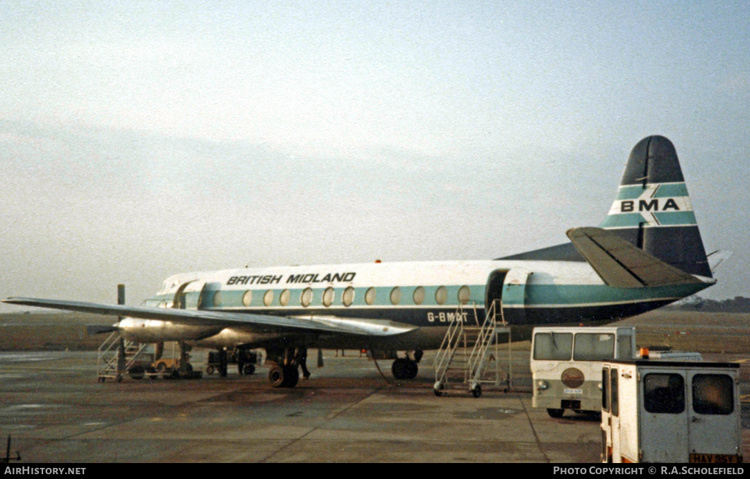 Aircraft Photo of G-BMAT | Vickers 813 Viscount | British Midland Airways - BMA | AirHistory.net #9459