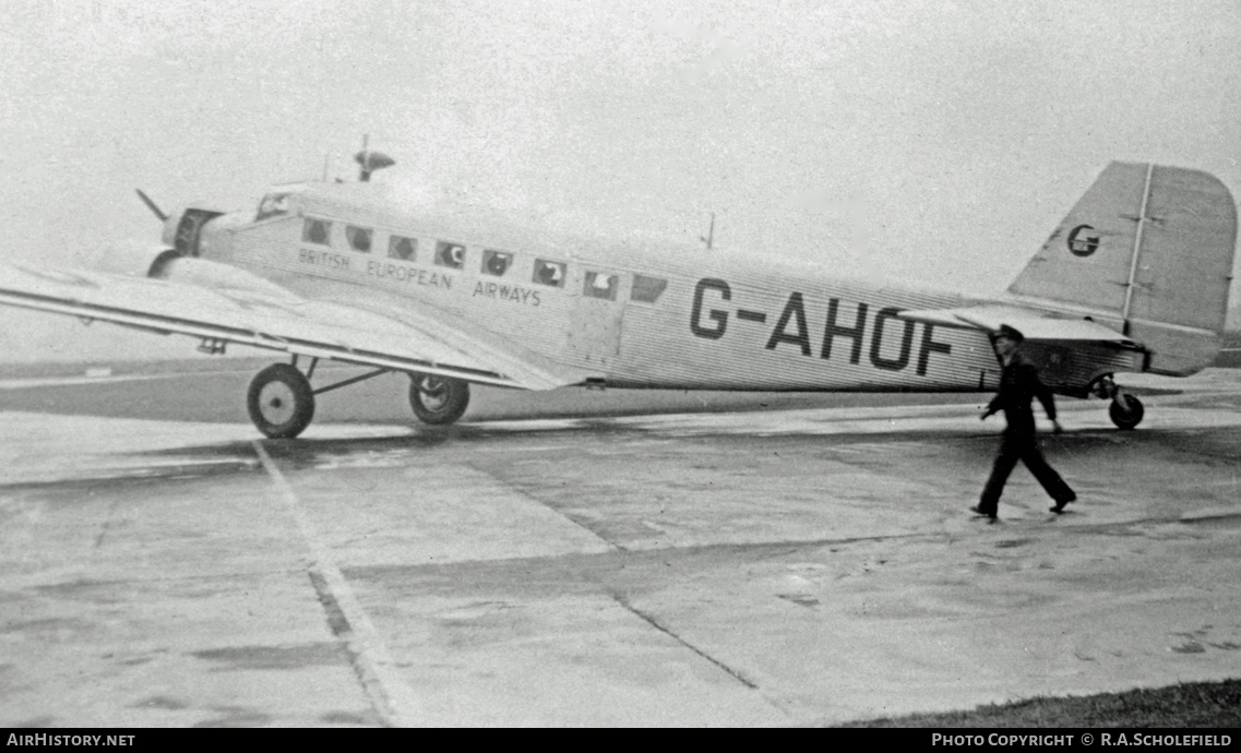 Aircraft Photo of G-AHOF | Junkers Ju 52/3m (Mod) | BEA - British European Airways | AirHistory.net #9499
