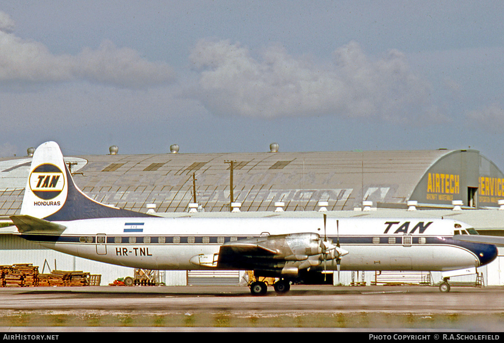 Aircraft Photo of HR-TNL | Lockheed L-188C(F) Electra | TAN - Transportes Aereos Nacionales | AirHistory.net #9649