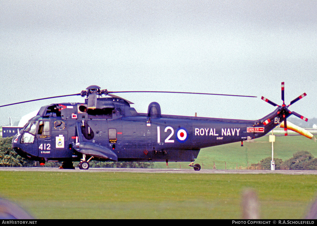 Aircraft Photo of XV647 | Westland WS-61 Sea King HAS2 | UK - Navy | AirHistory.net #9657