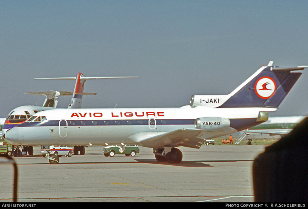 Aircraft Photo of I-JAKI | Yakovlev Yak-40EC | Avio Ligure | AirHistory.net #9713