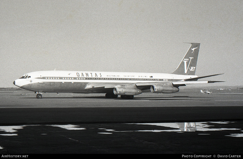 Aircraft Photo of VH-EBS | Boeing 707-338C | Qantas | AirHistory.net #9730