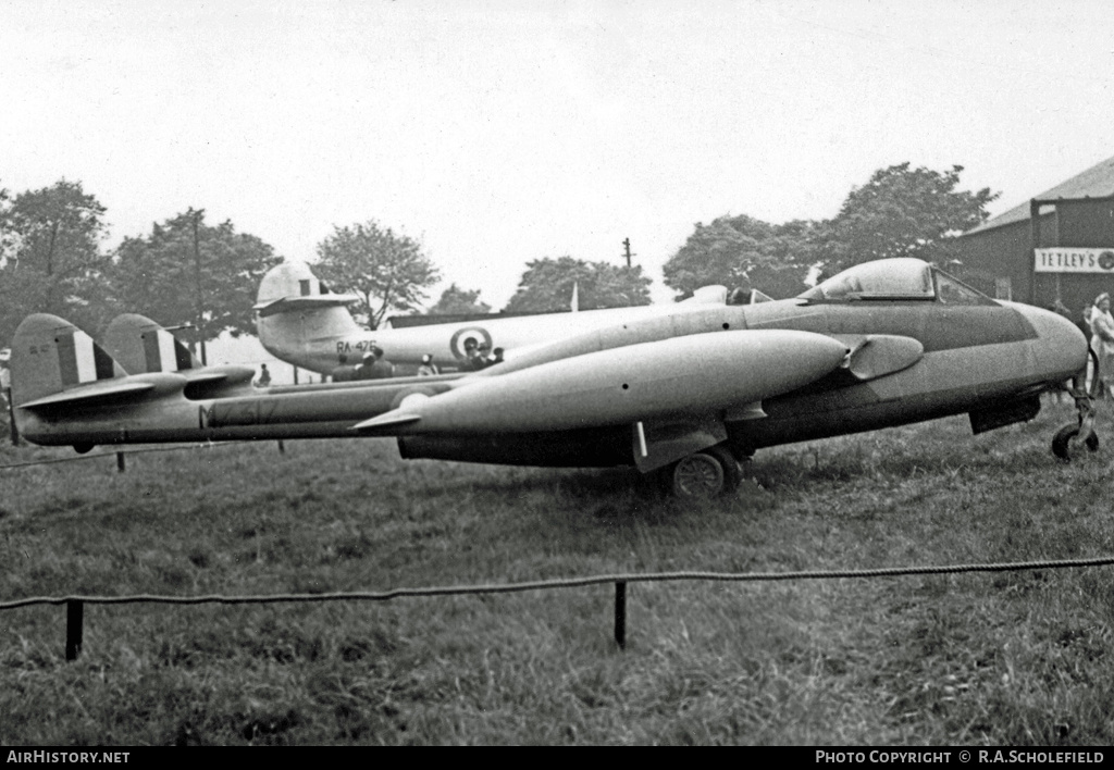 Aircraft Photo of 7137M | De Havilland D.H. 112 Venom FB1 | UK - Air Force | AirHistory.net #9761