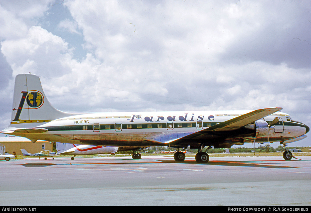 Aircraft Photo of N6103C | Douglas DC-6B | Paradise 1000 Travel Club | AirHistory.net #9762