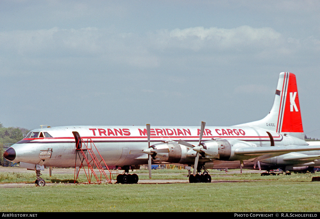 Aircraft Photo of G-AXUL | Canadair CL-44D4-2 | Transmeridian Air Cargo | AirHistory.net #9800
