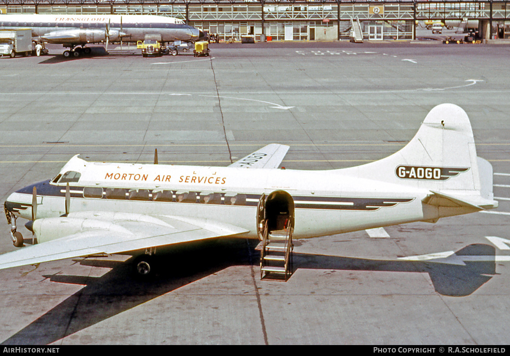 Aircraft Photo of G-AOGO | De Havilland D.H. 114 Heron 2 | Morton Air Services | AirHistory.net #9916