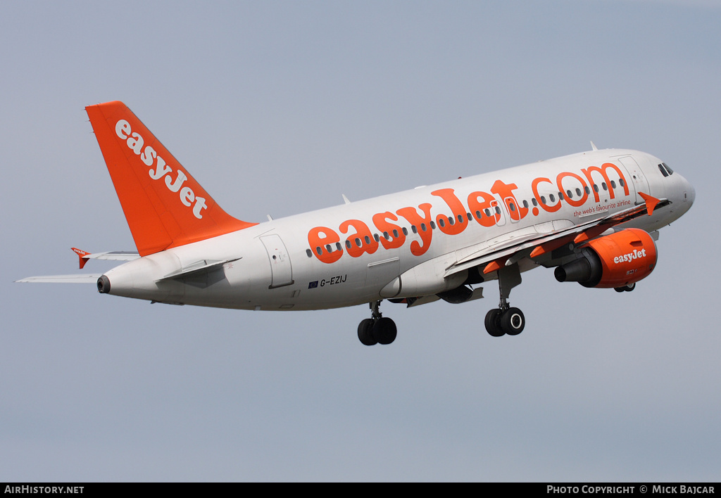 Aircraft Photo of G-EZIJ | Airbus A319-111 | EasyJet | AirHistory.net #9938
