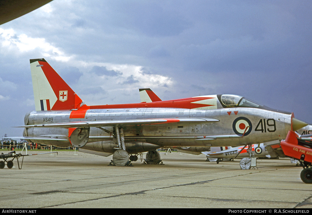 Aircraft Photo of XS419 | English Electric Lightning T5 | UK - Air Force | AirHistory.net #9945